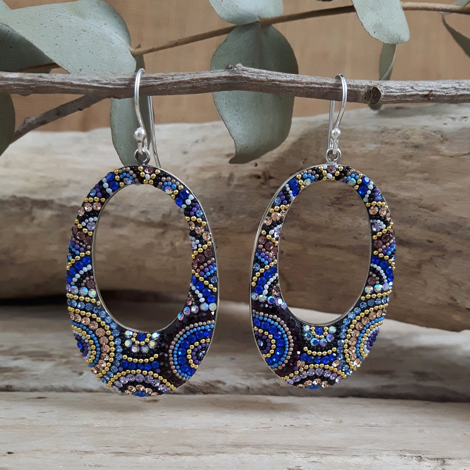 Allegra Indigo Radiance Hoop Earrings