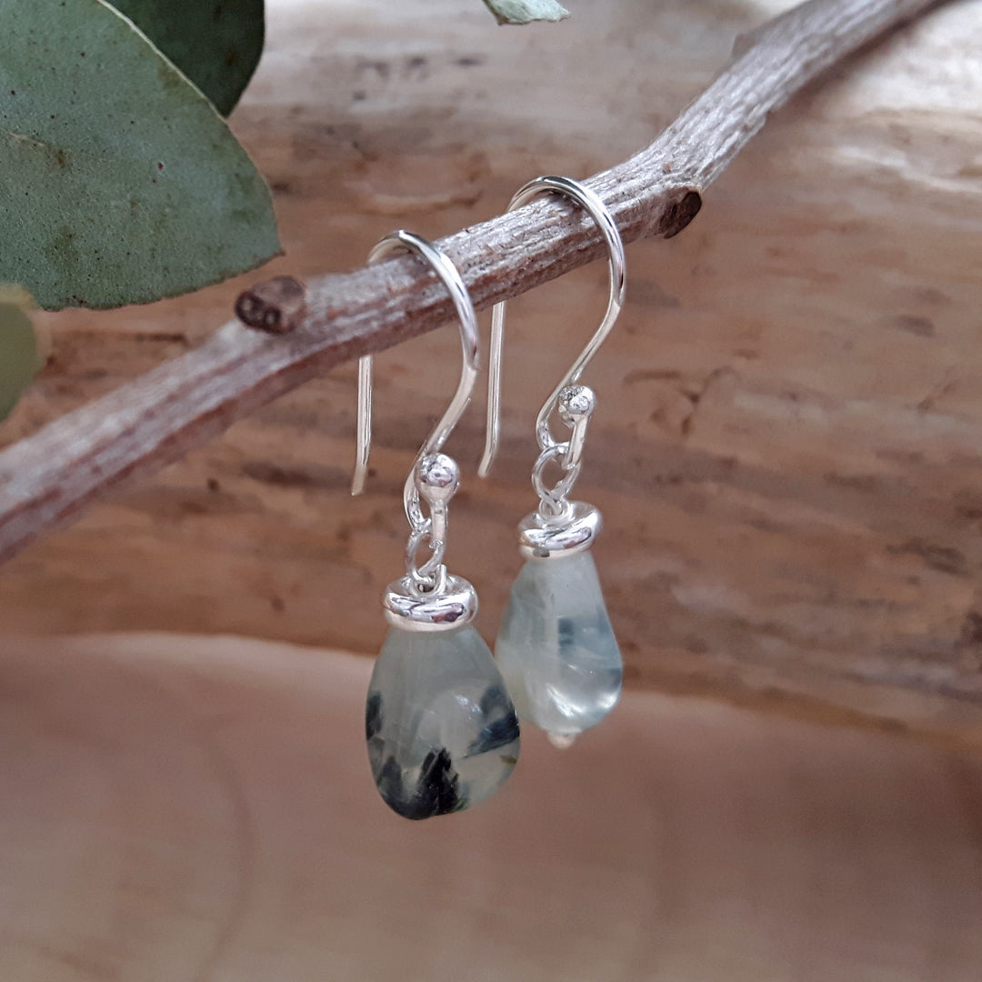 Alma Prehnite Nugget Earrings