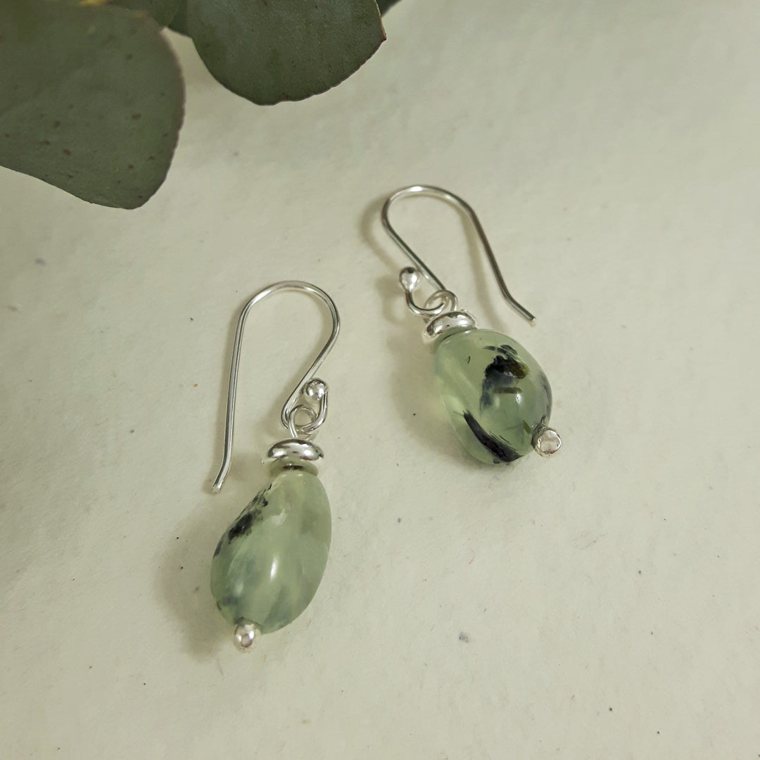 Alma Prehnite Nugget Earrings