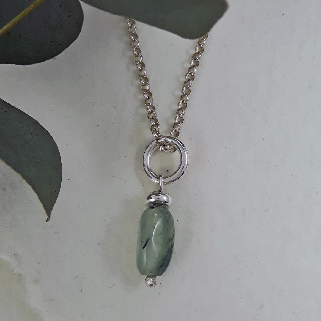 Alma Prehnite Nugget Pendant