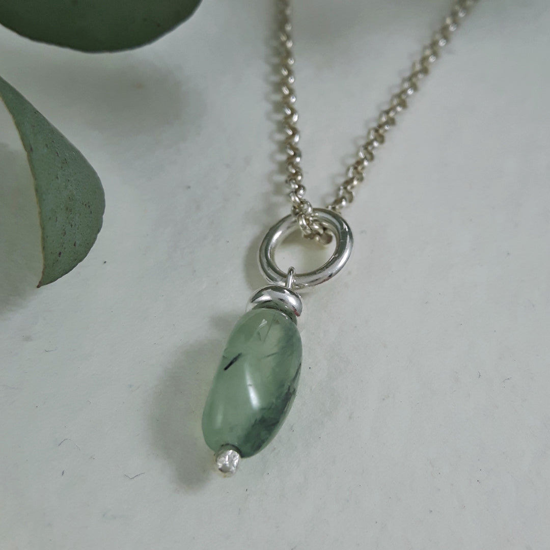 Alma Prehnite Nugget Pendant