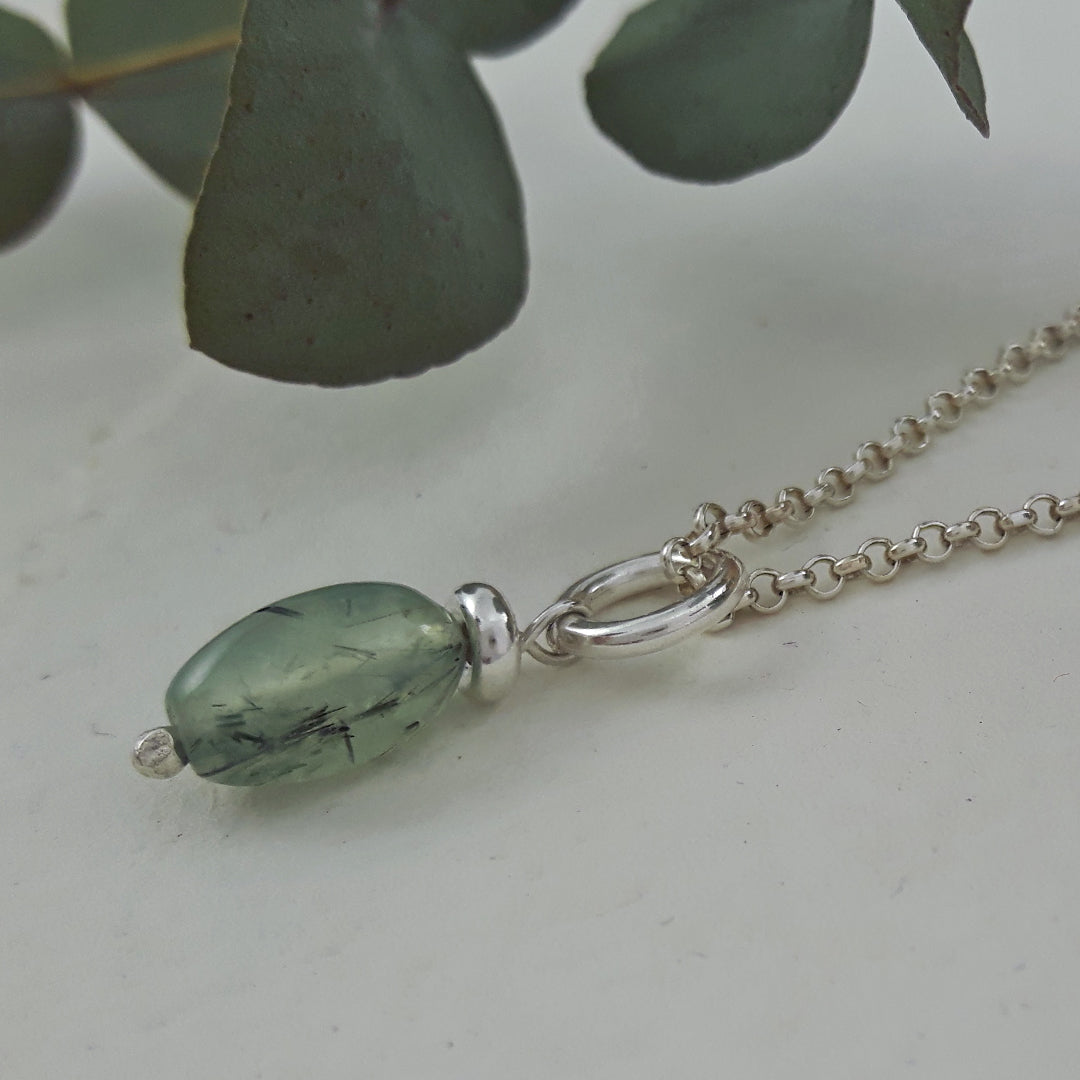 Alma Prehnite Nugget Pendant