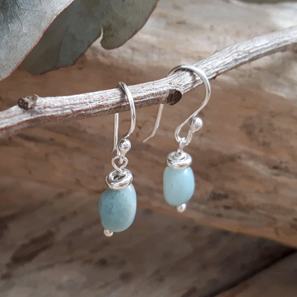 Alma Amazonite Nugget Earrings