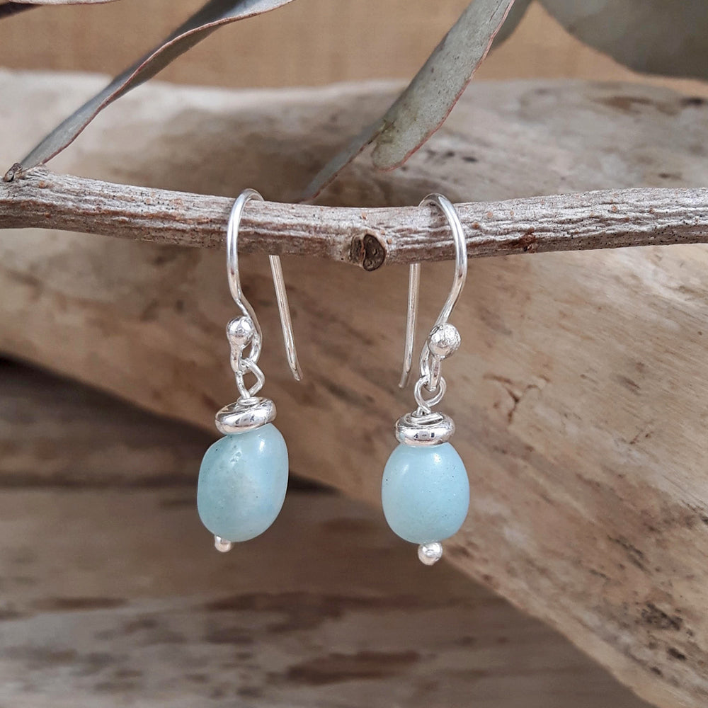 Alma Amazonite Nugget Earrings