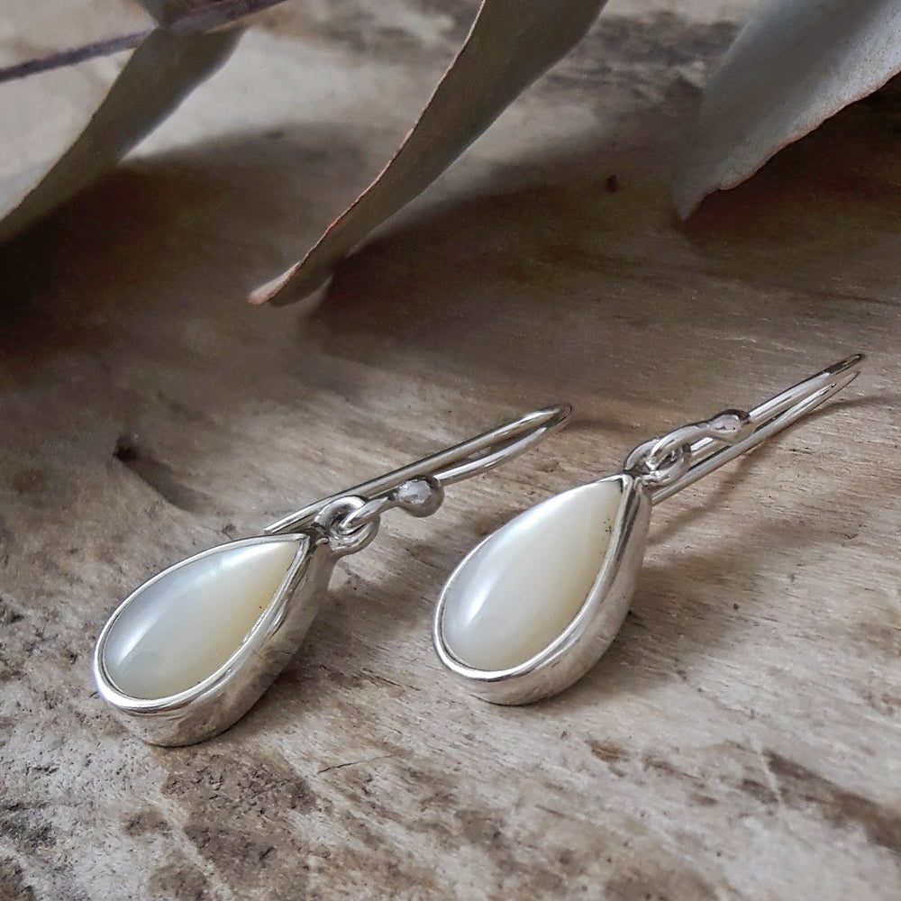 Audrey Teardrop Mother Of Pearl Drop Earrings