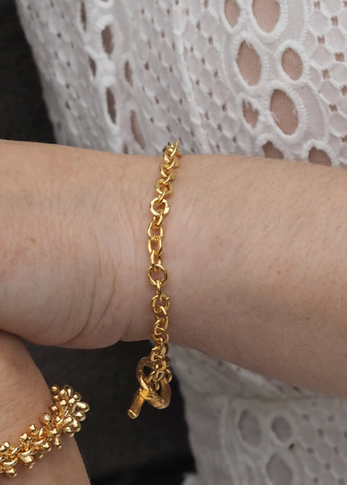 Foresta Chain T-Bar Gold Bracelet
