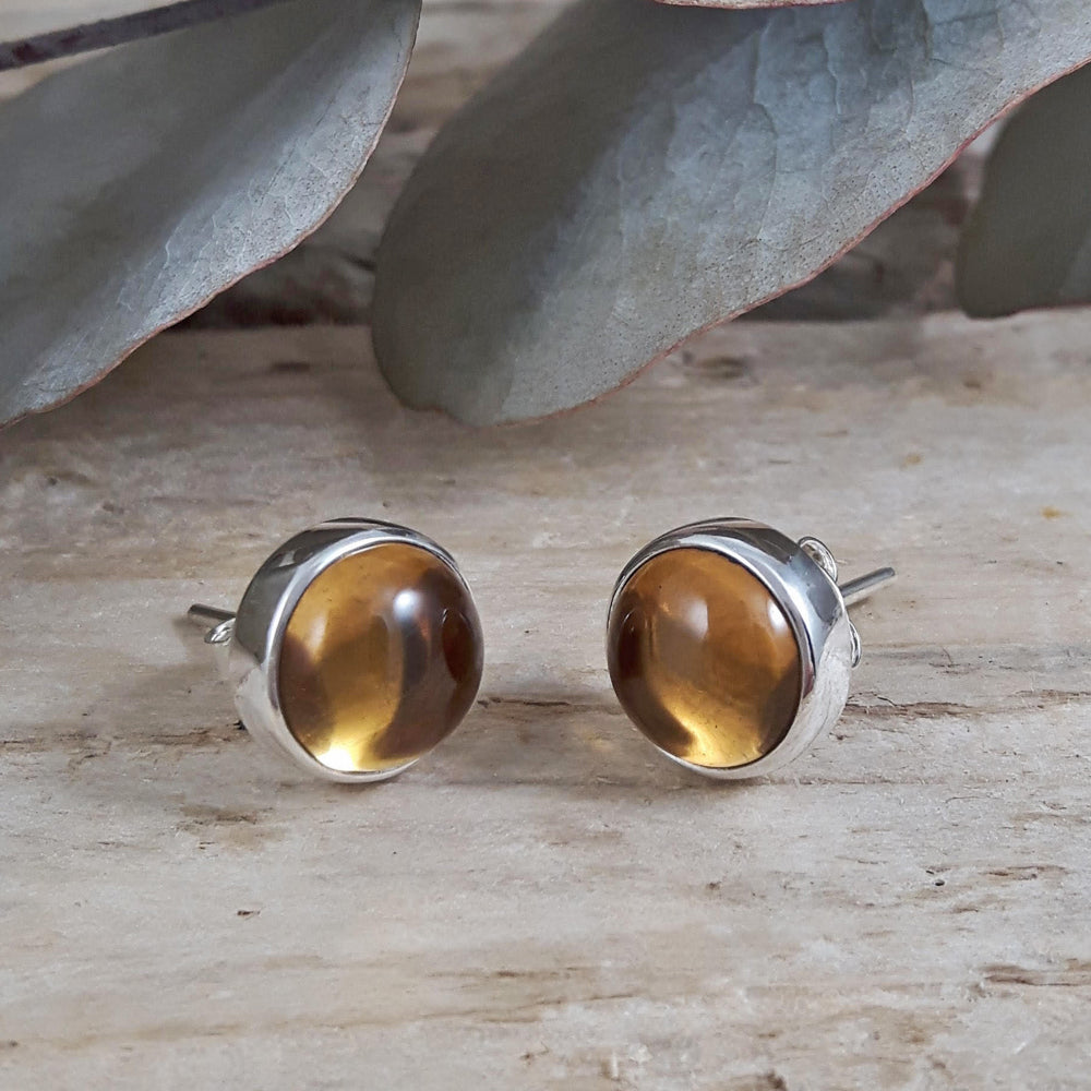 Citrine Large Stud Earrings