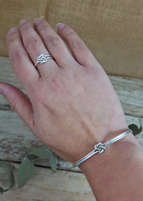 Dara Celtic Knot Silver Cuff