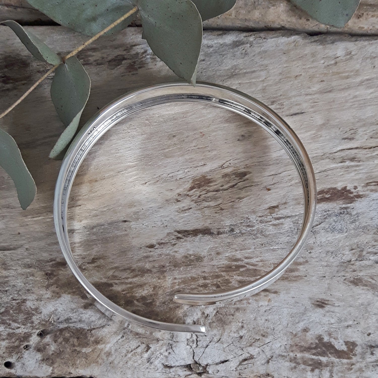 Divine Polished Silver Cuff