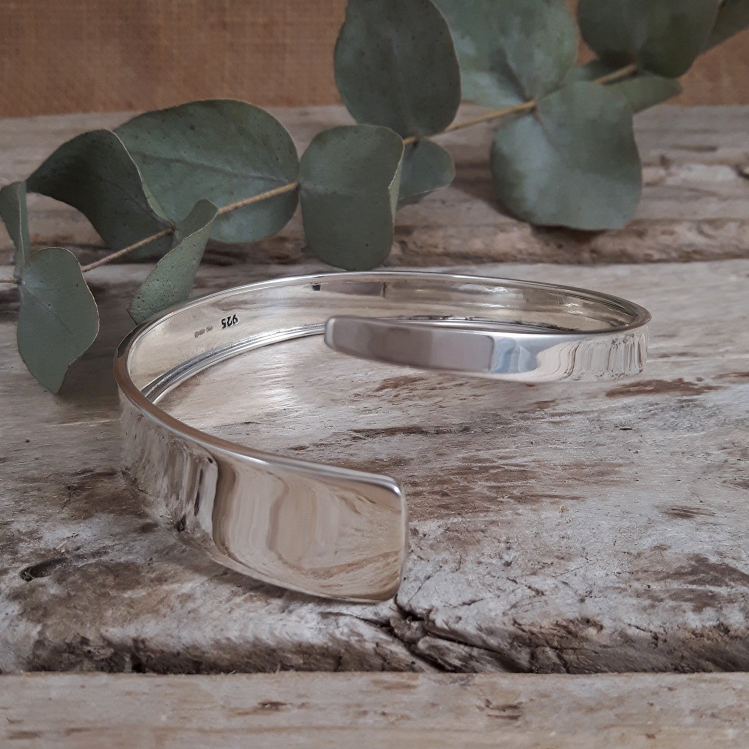 Divine Polished Silver Cuff