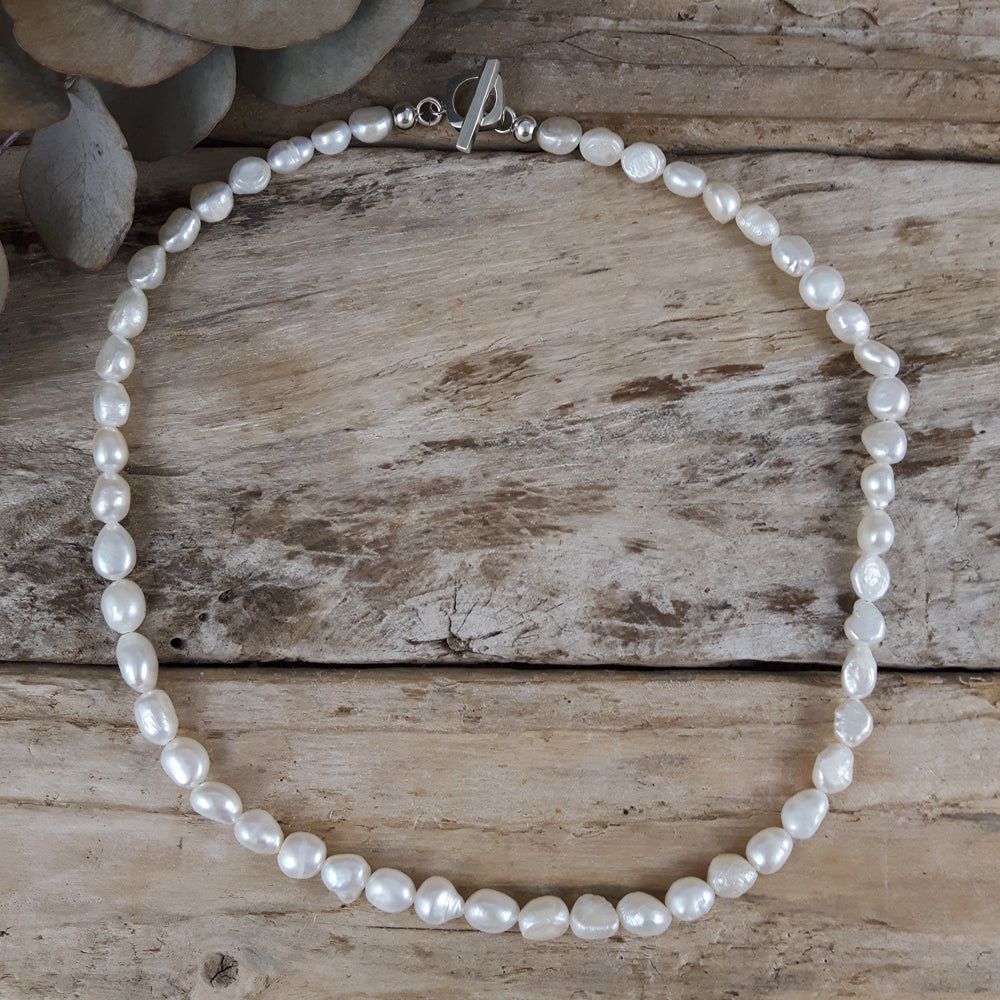 Elenita White Keishi Pearl Necklace