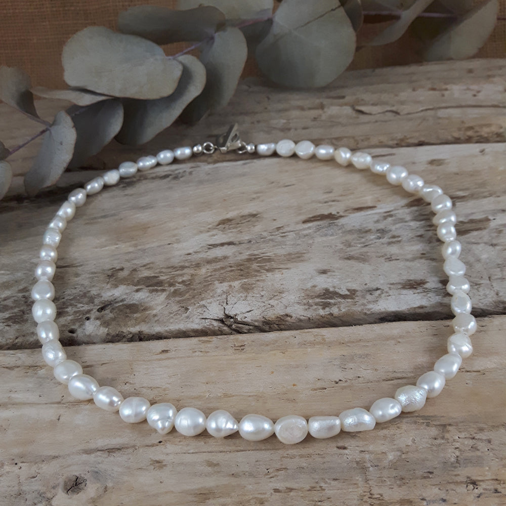 Elenita White Keishi Pearl Necklace