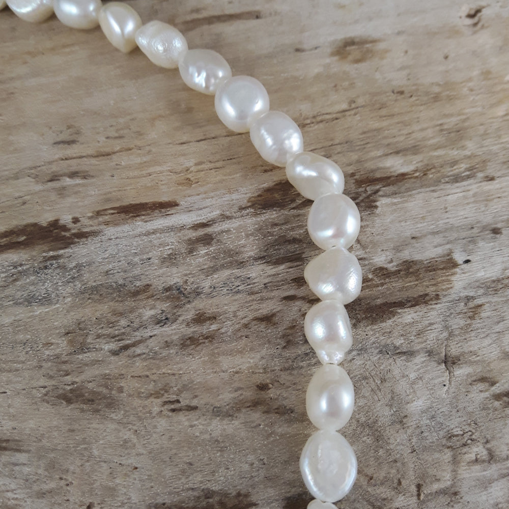 Elenita White Keishi Pearl Necklace