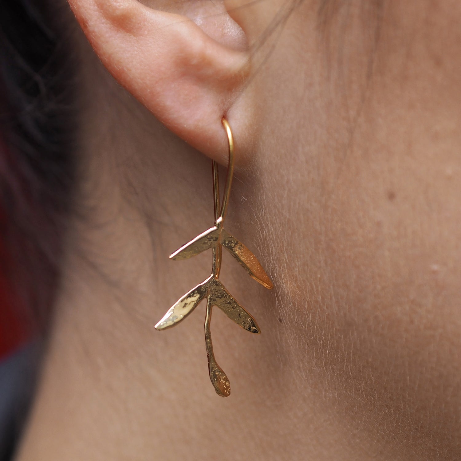 Foresta Gold Mistletoe Drop Earrings