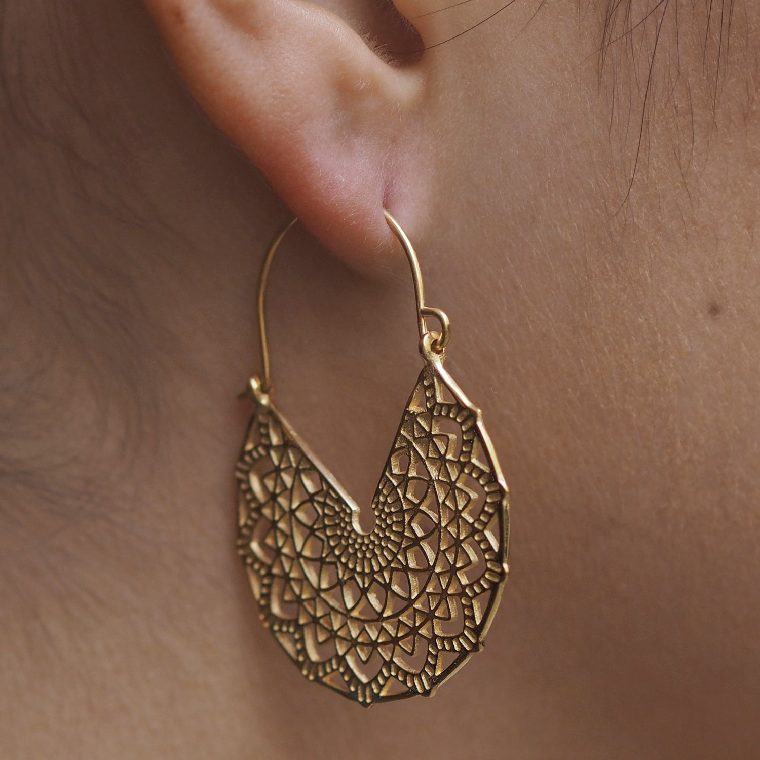 Boho Gold Hoop Earrings