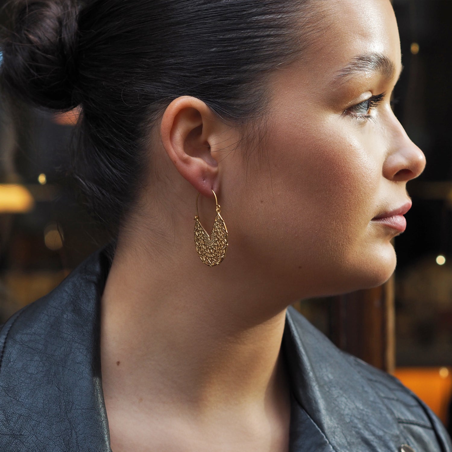 Boho Gold Hoop Earrings