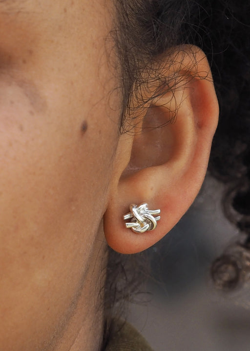 Dara Celtic Knot Silver Stud Earrings