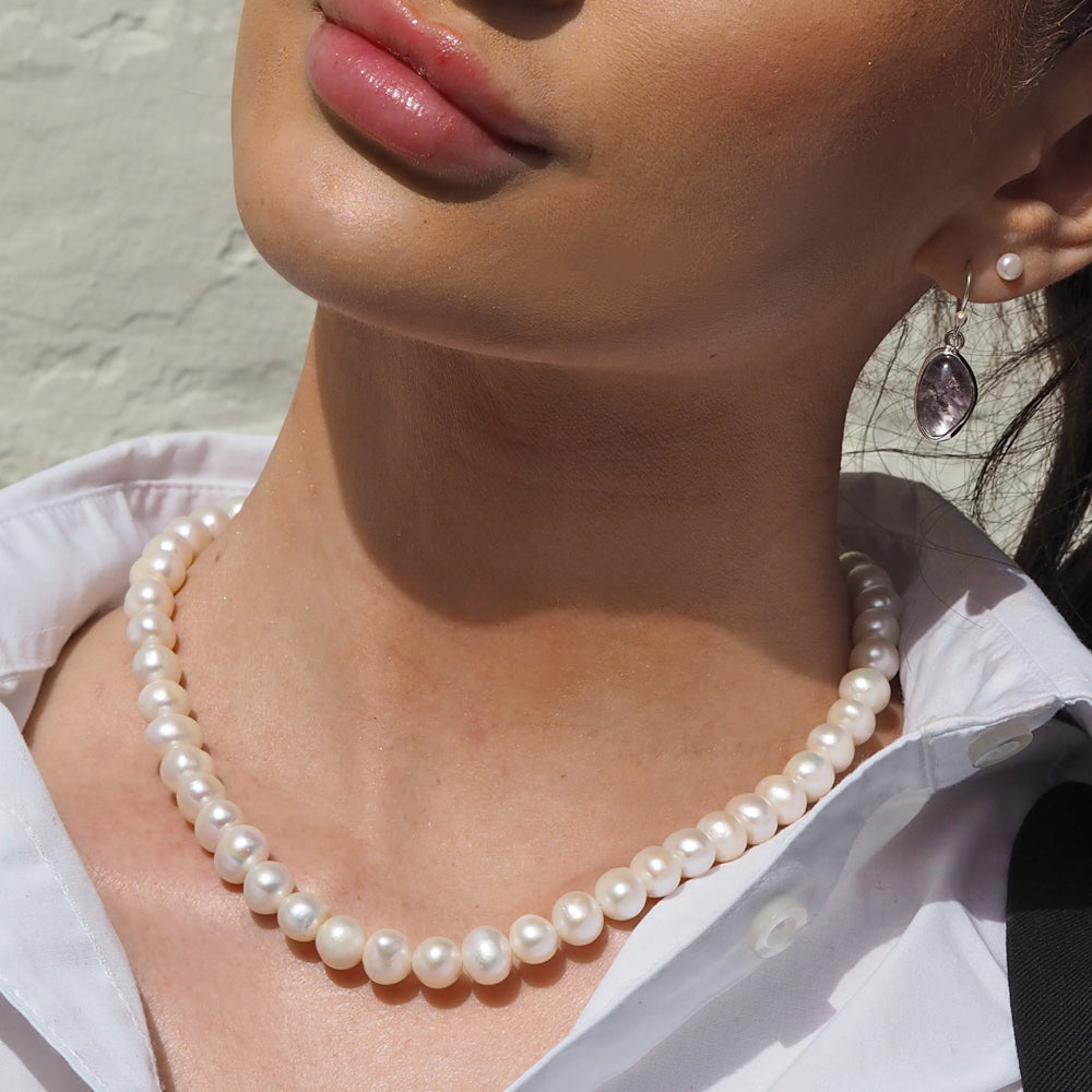 Mary Large White Pearl Necklace