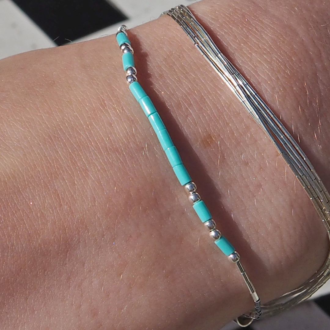 Evie Turquoise Heishi Bracelet