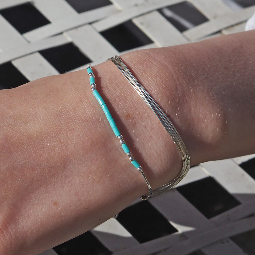 Evie Turquoise Heishi Bracelet