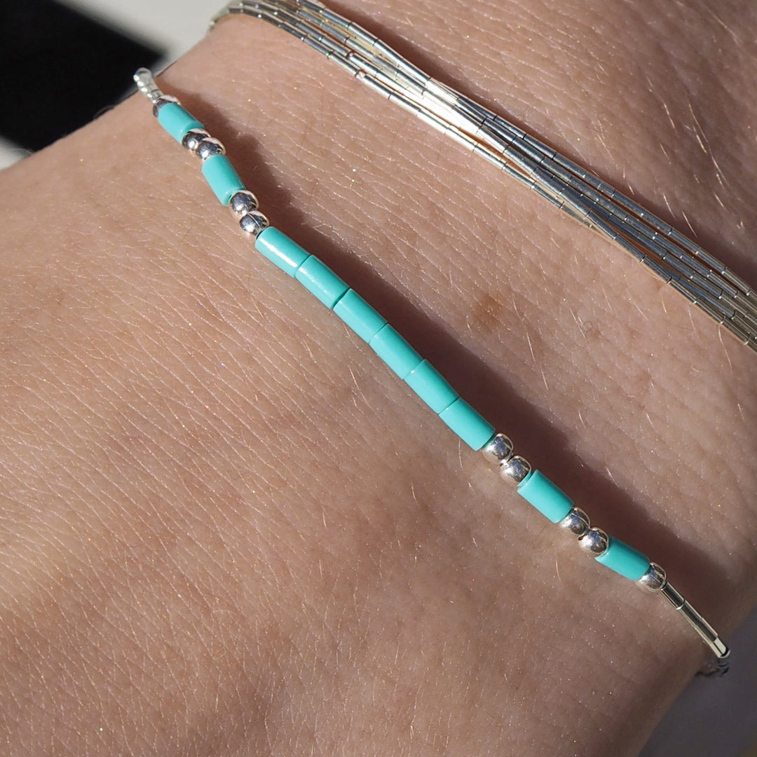 Evie Turquoise Heishi Bracelet