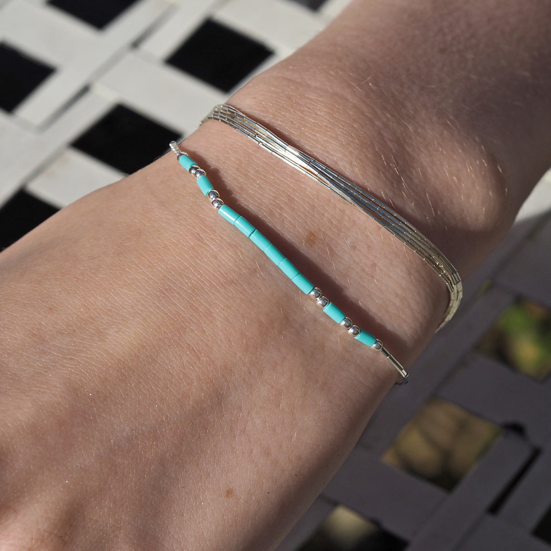 Evie Turquoise Heishi Bracelet