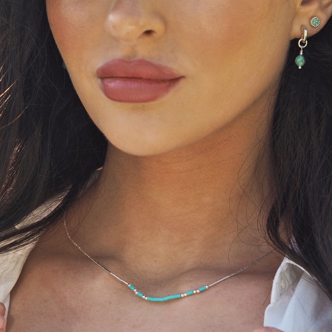 Evie Turquoise Heishi Necklace