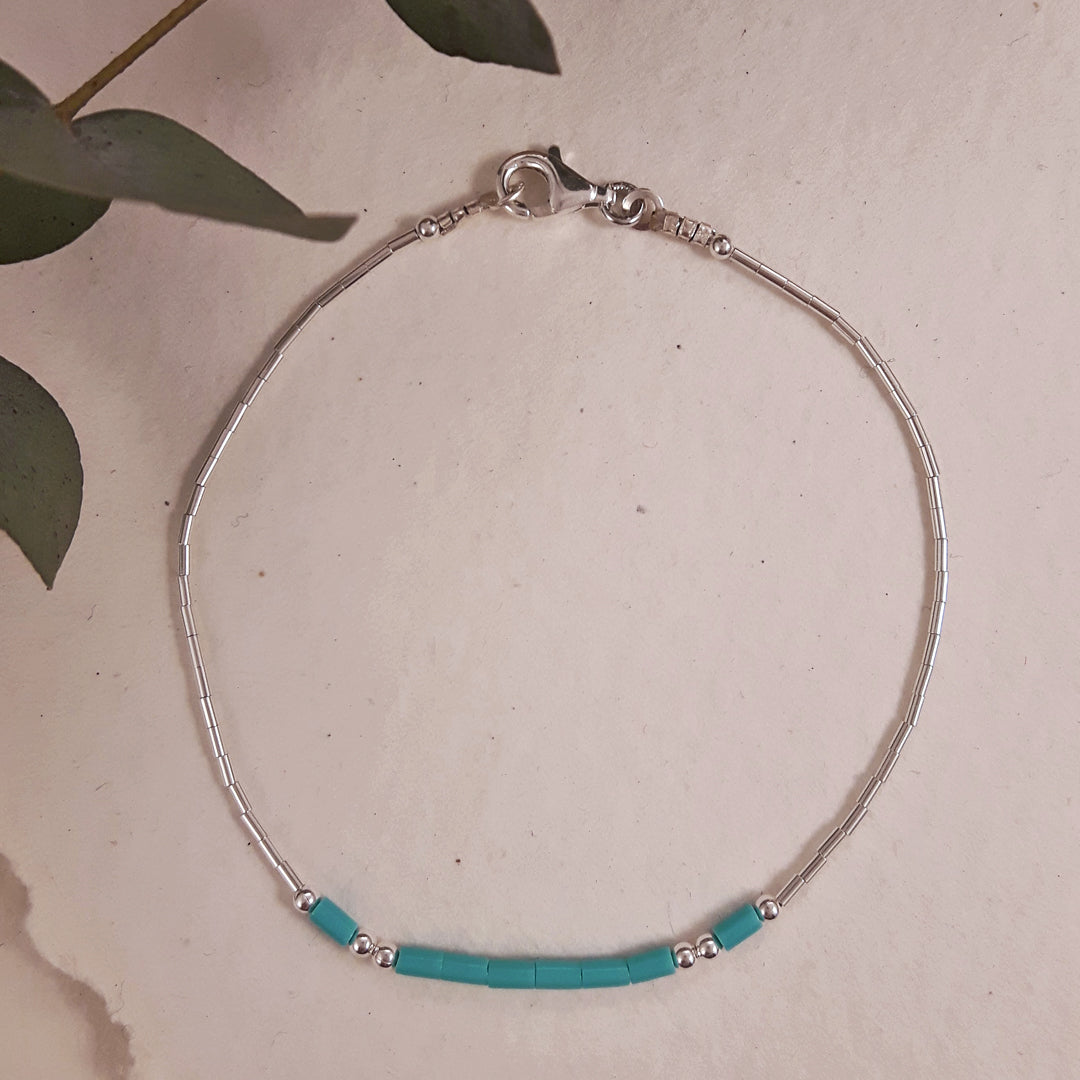 Evie Turquoise Heishi Bracelet