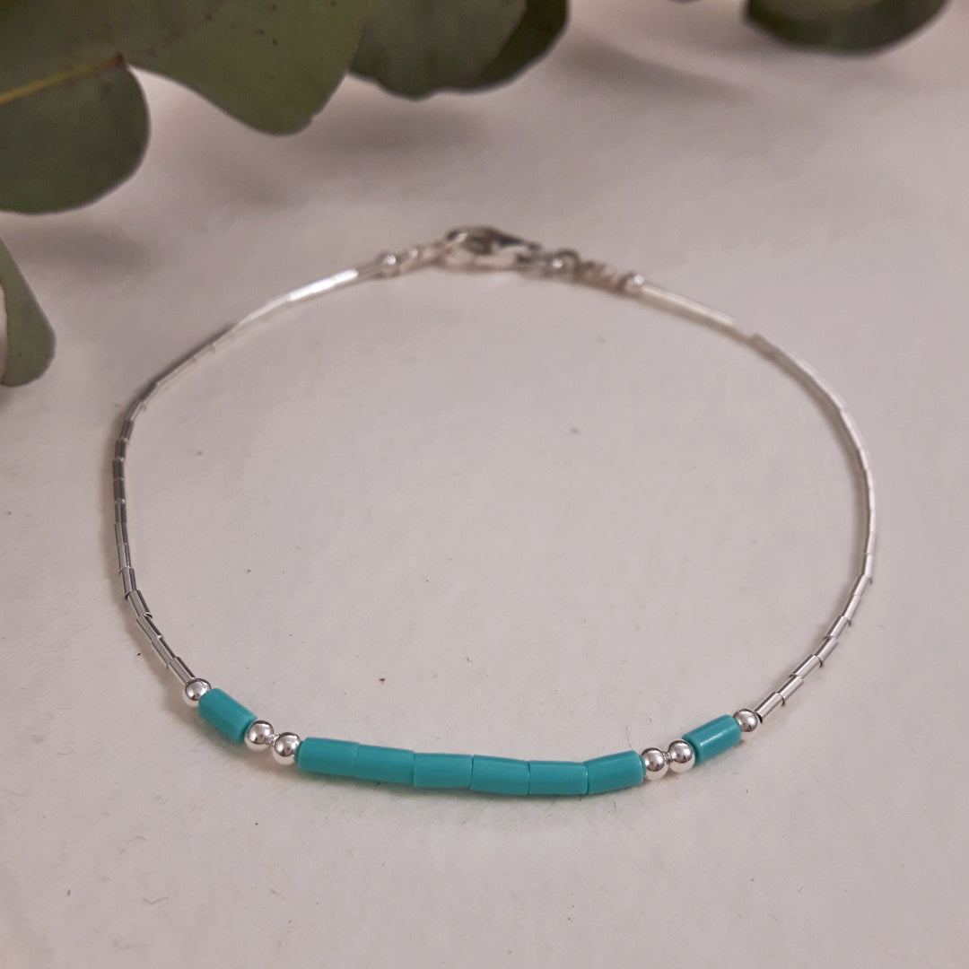 Evie Turquoise Heishi Bracelet