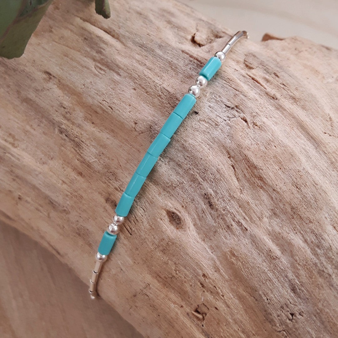 Evie Turquoise Heishi Bracelet