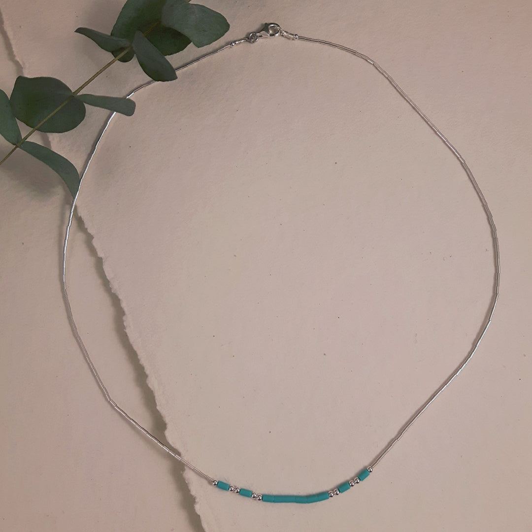 Evie Turquoise Heishi Necklace