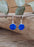 Flinder Blue Dot Drop Earrings