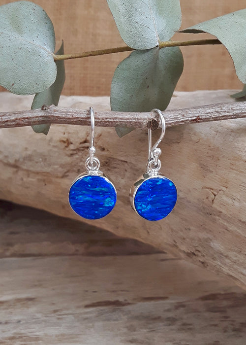 Flinder Blue Dot Drop Earrings