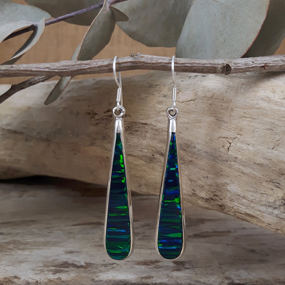 Flinder Emerald Long Drop Earrings