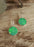 Flinder Green Dot Drop Earrings