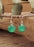 Flinder Green Dot Drop Earrings