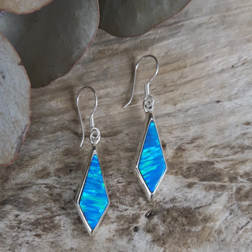 Flinder Turquoise Long Kite Drop Earrings