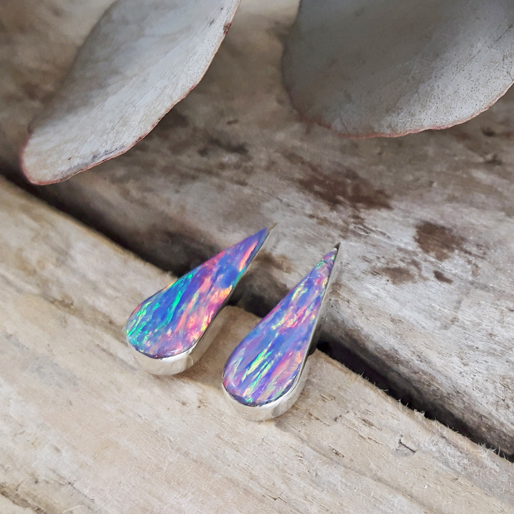 Flinder Lavender Petal Stud Earrings