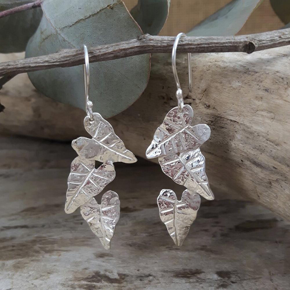 Foresta Mini Taro Leaves Earrings