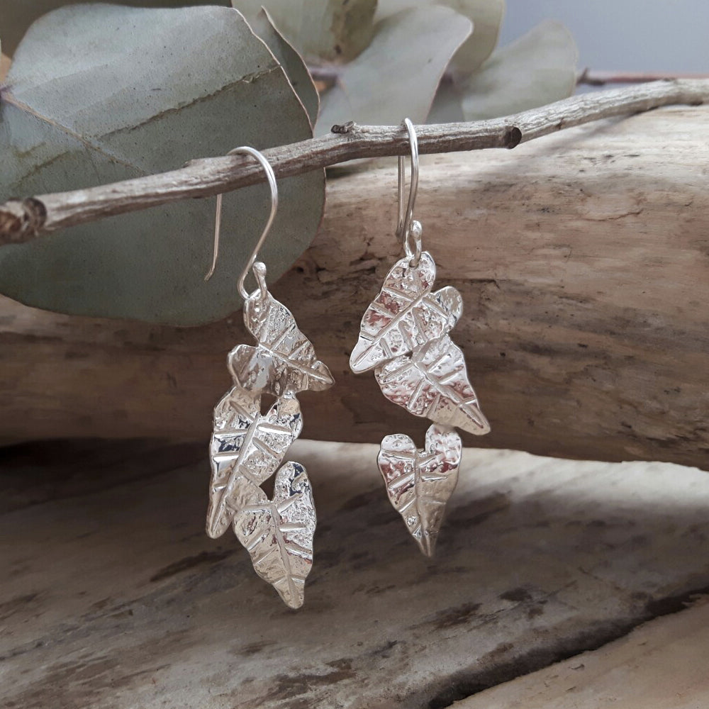 Foresta Mini Taro Leaves Earrings