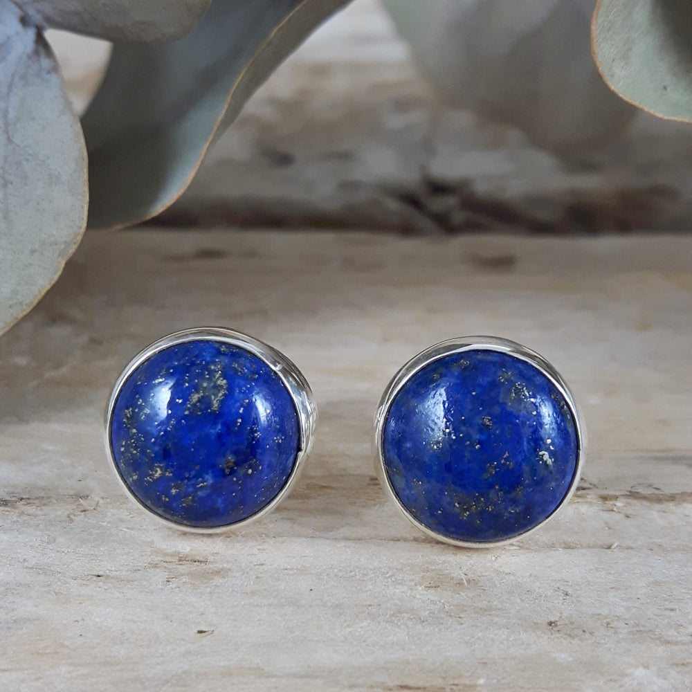 Grace Lapis Stud Earrings