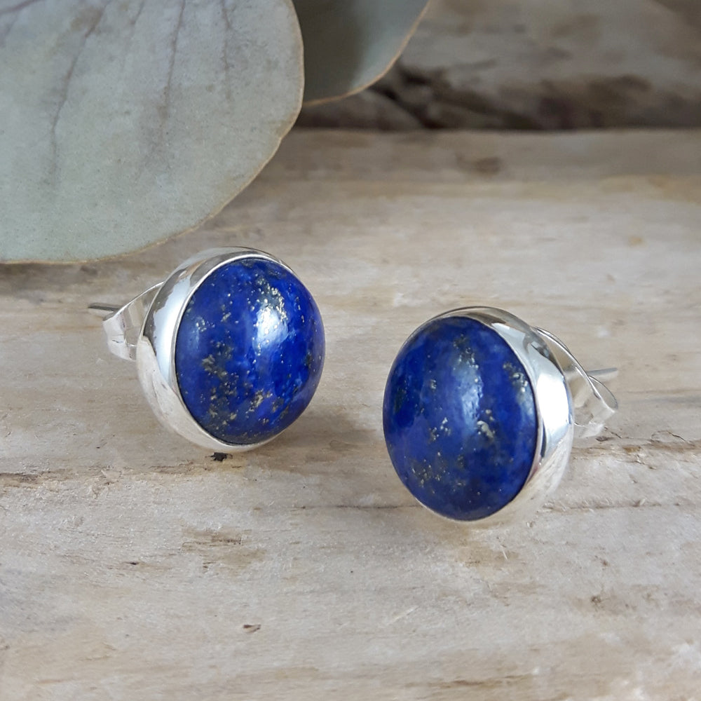 Grace Lapis Stud Earrings