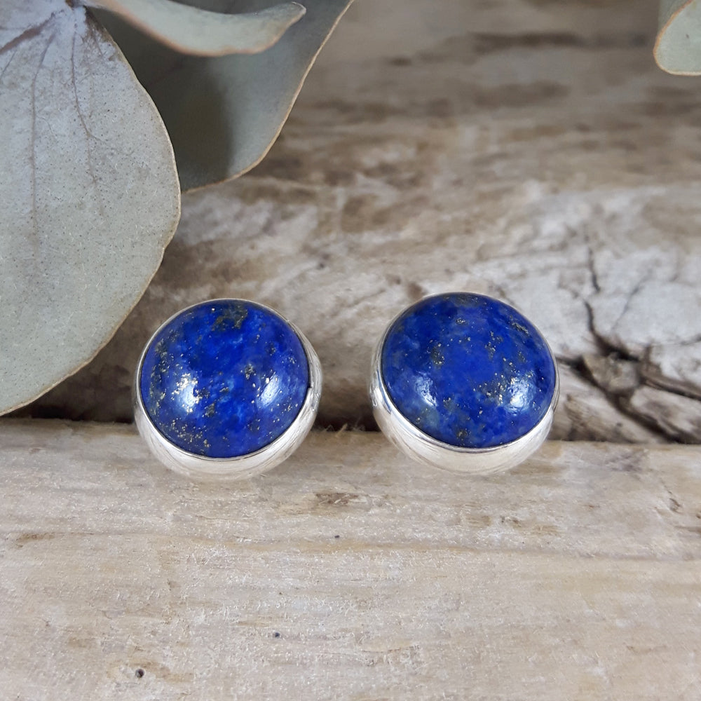 Grace Lapis Stud Earrings