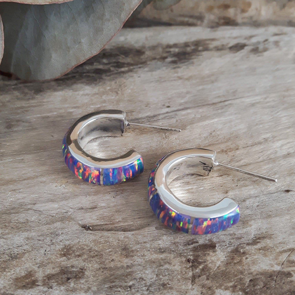 Flinder Lavinia Lavender Hoop Earrings