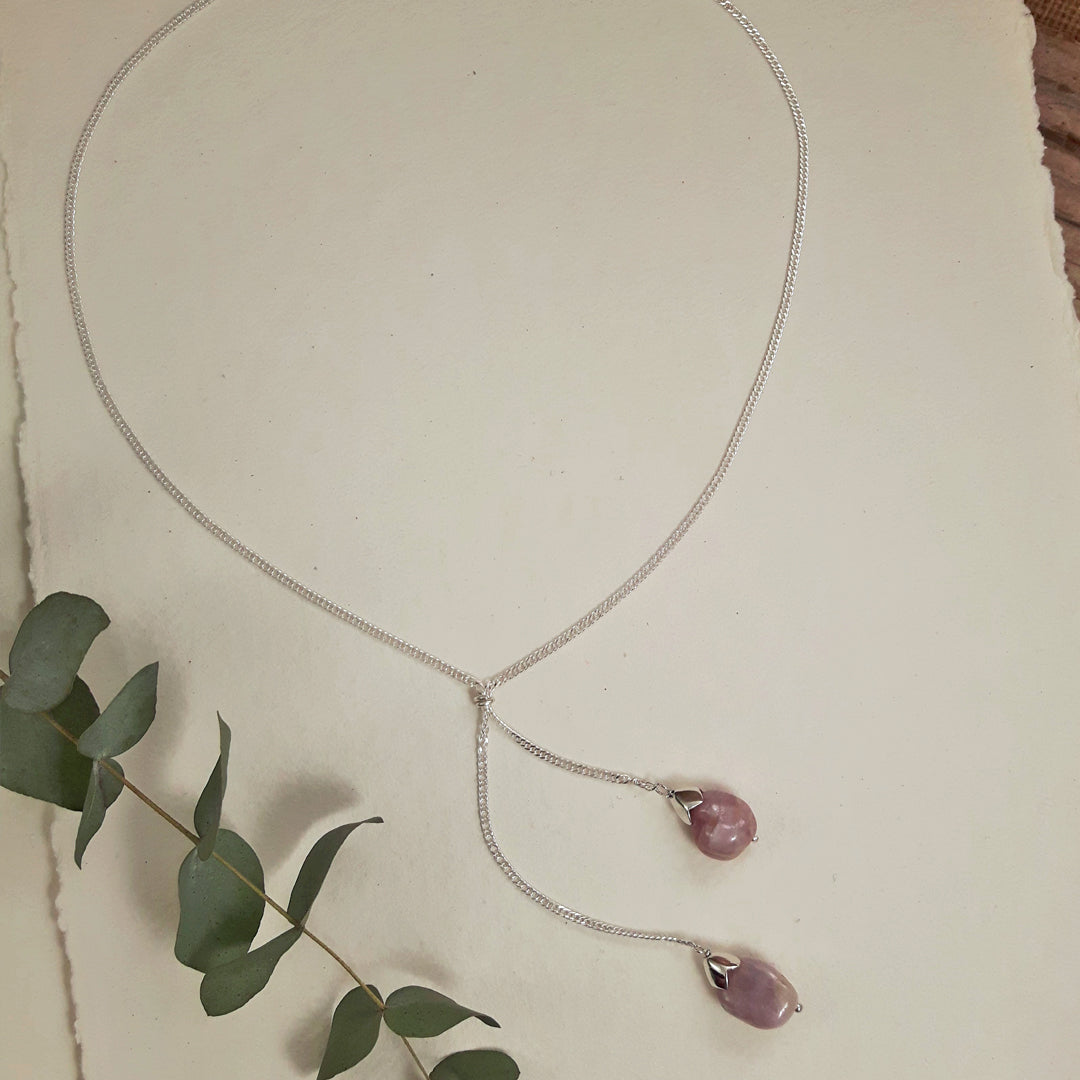 Lilith Kunzite Gemstone Necklace