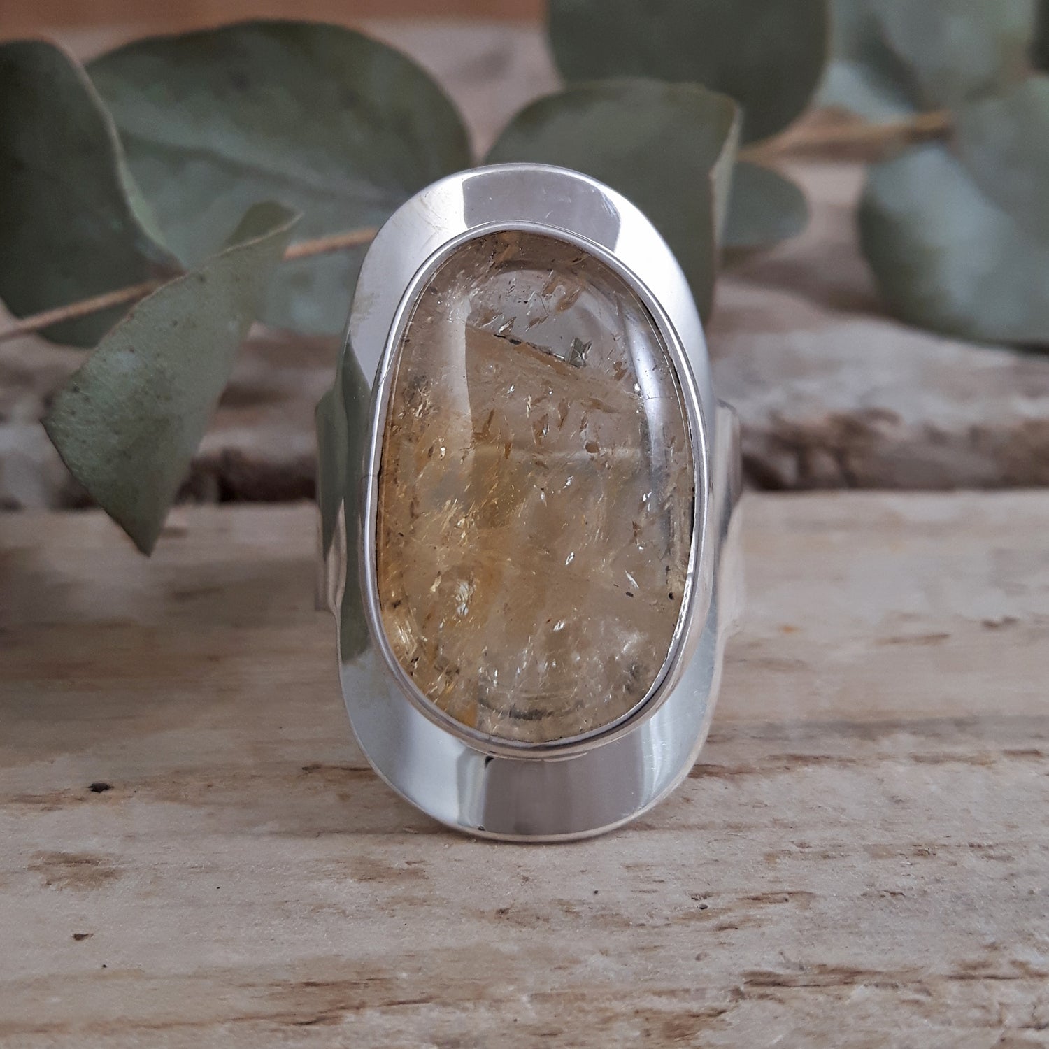 Monet Citrine Small Adjustable Ring