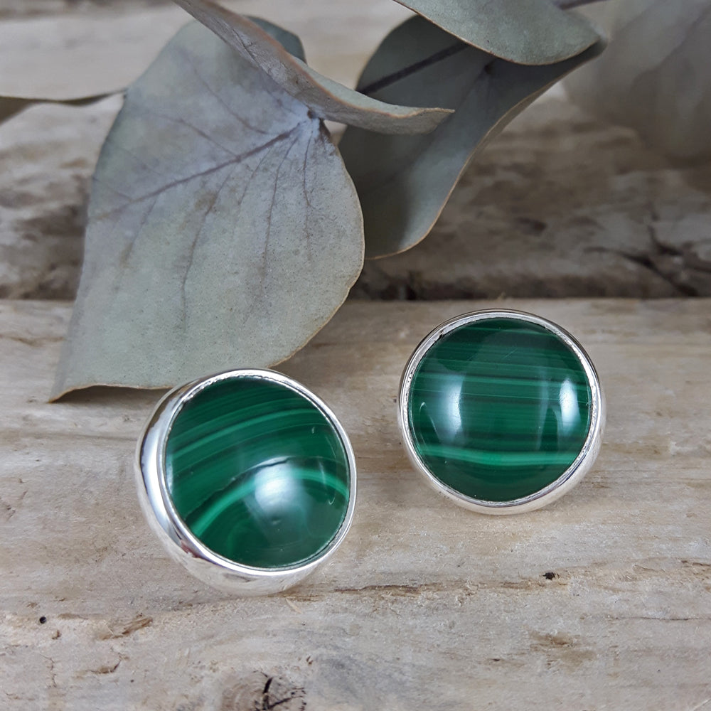 Monet Malachite XL Stud Earrings A