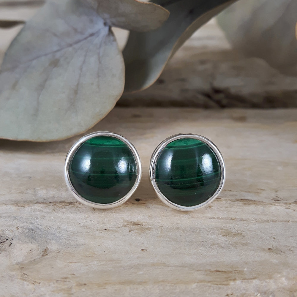 Monet Malachite Med Stud Earrings A