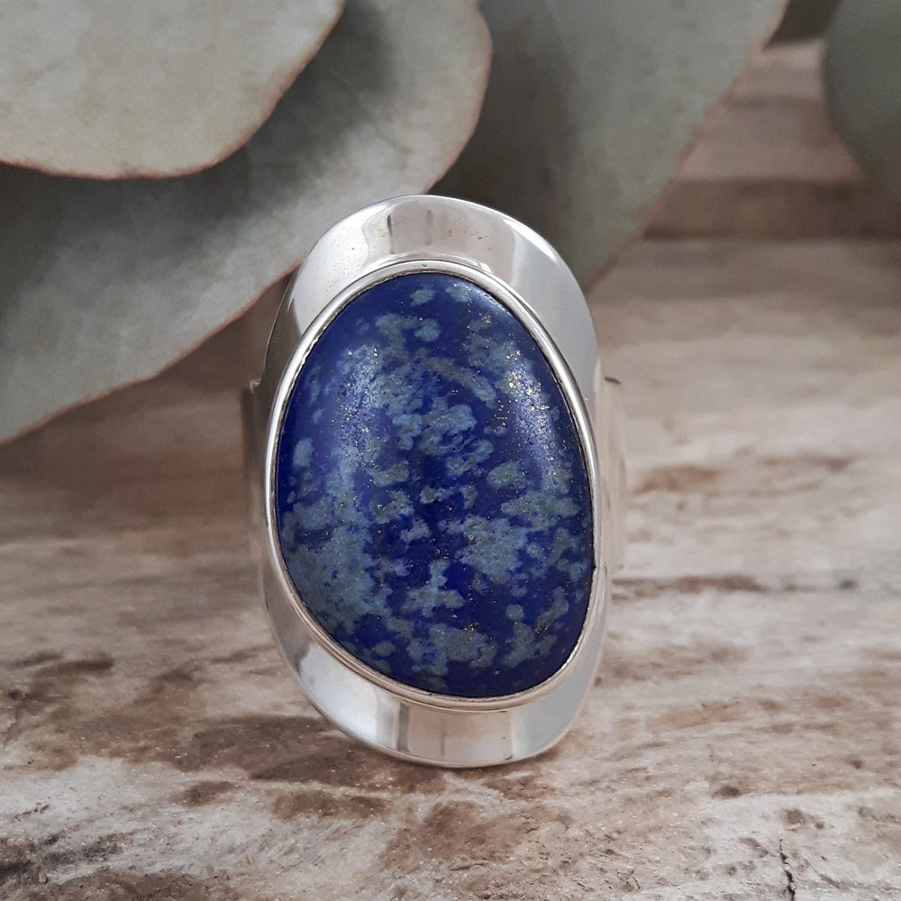 Monet Lapis Large Adjustable Ring