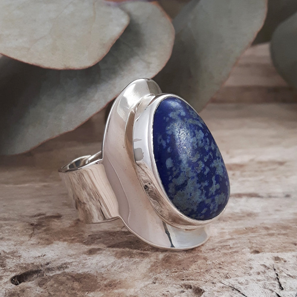 Monet Lapis Large Adjustable Ring